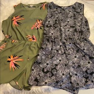 Romper Set, 2 Rompers with pockets